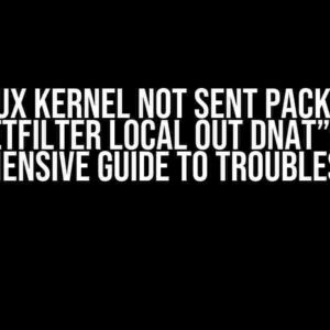 “Linux Kernel Not Sent Packet in Netfilter Local Out DNAT”: A Comprehensive Guide to Troubleshooting