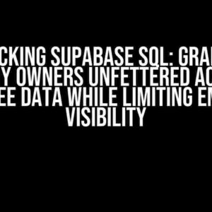 Unlocking Supabase SQL: Granting Company Owners Unfettered Access to Employee Data while Limiting Employee Visibility